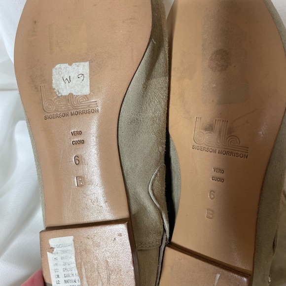 BELLE By Sigerson Morrison suede booties pull-on closure Sz 6 - Picture 7 of 9